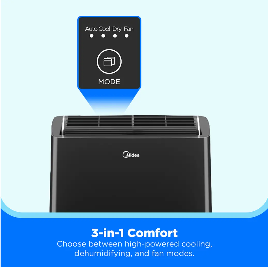 Midea 10,000 BTU DOE Duo Smart Inverter Portable Air Conditioner