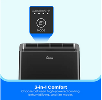 Midea 10,000 BTU DOE Duo Smart Inverter Portable Air Conditioner